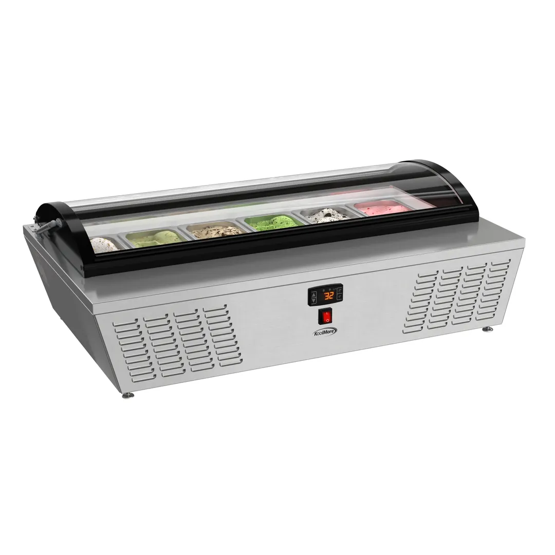 Koolmore KM-CGDR-6P Ice Cream Freezer, 45.27"W X 25.60"D X 14.46"H, Countertop