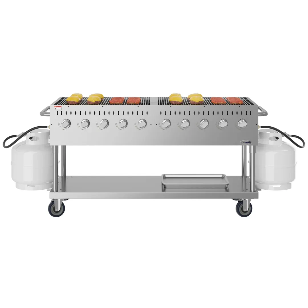 Koolmore KM-CGM-72 72" Outdoor Gas Grill, (10) Burner
