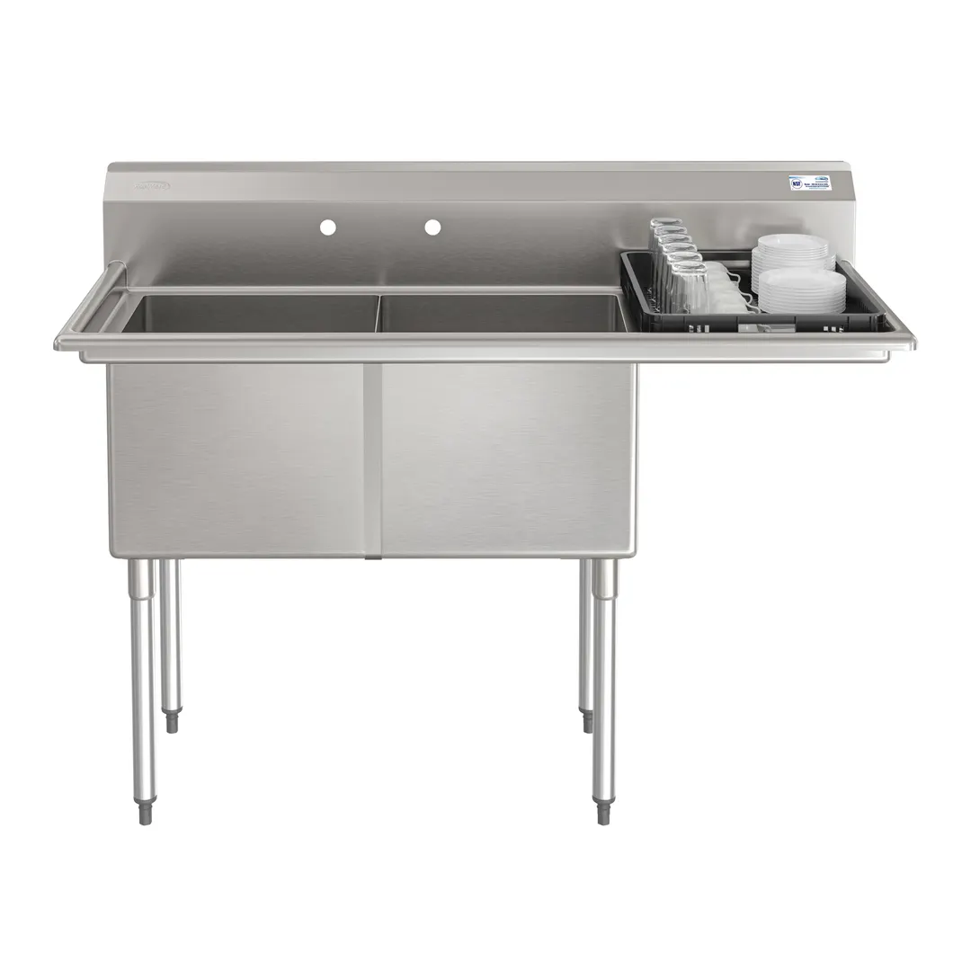 Koolmore KM-SB181814-18R3 Commercial Sink, (2) Compartment, 56"W