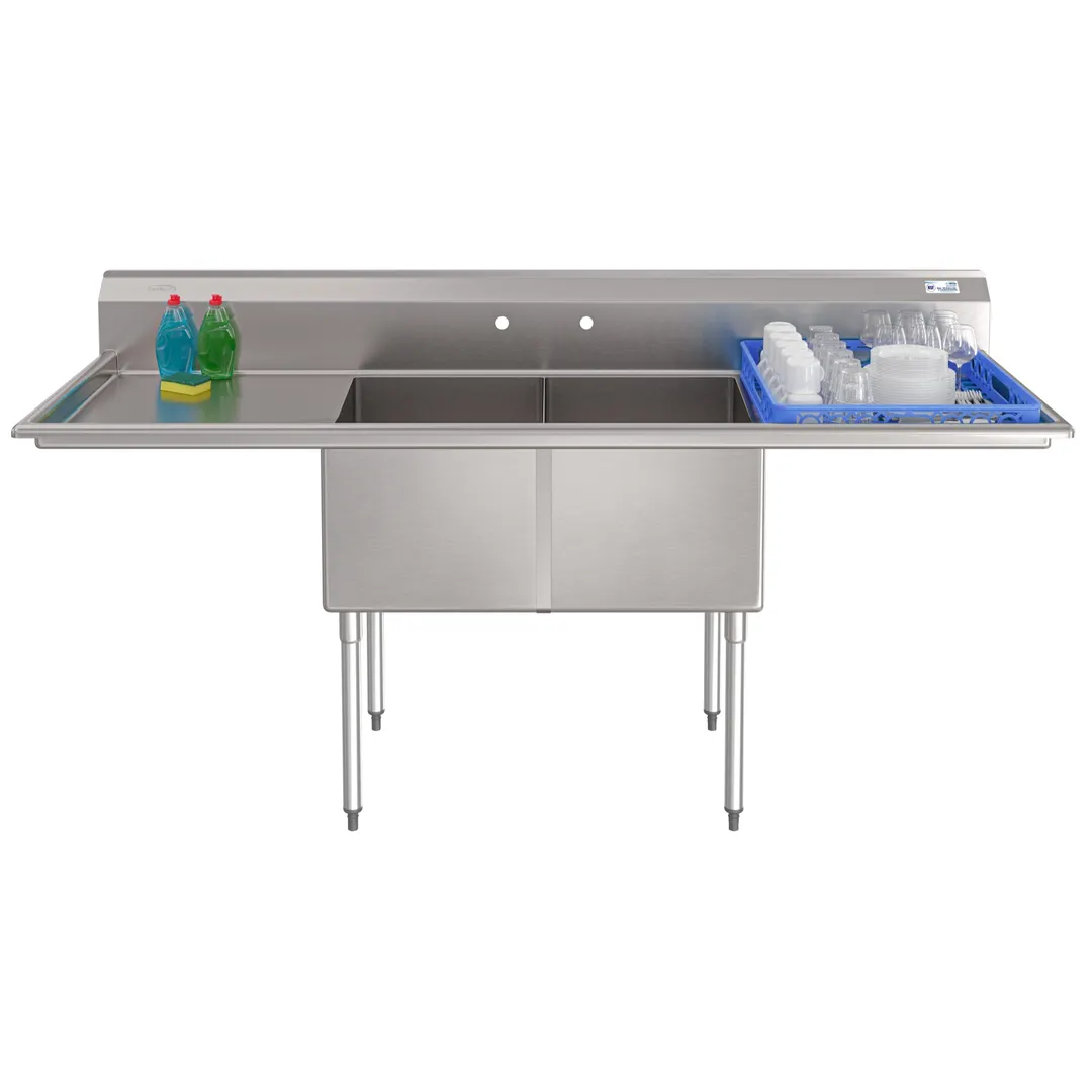 Koolmore KM-SB182414-24B3 Commercial Sink, (2) Compartment, 84"W
