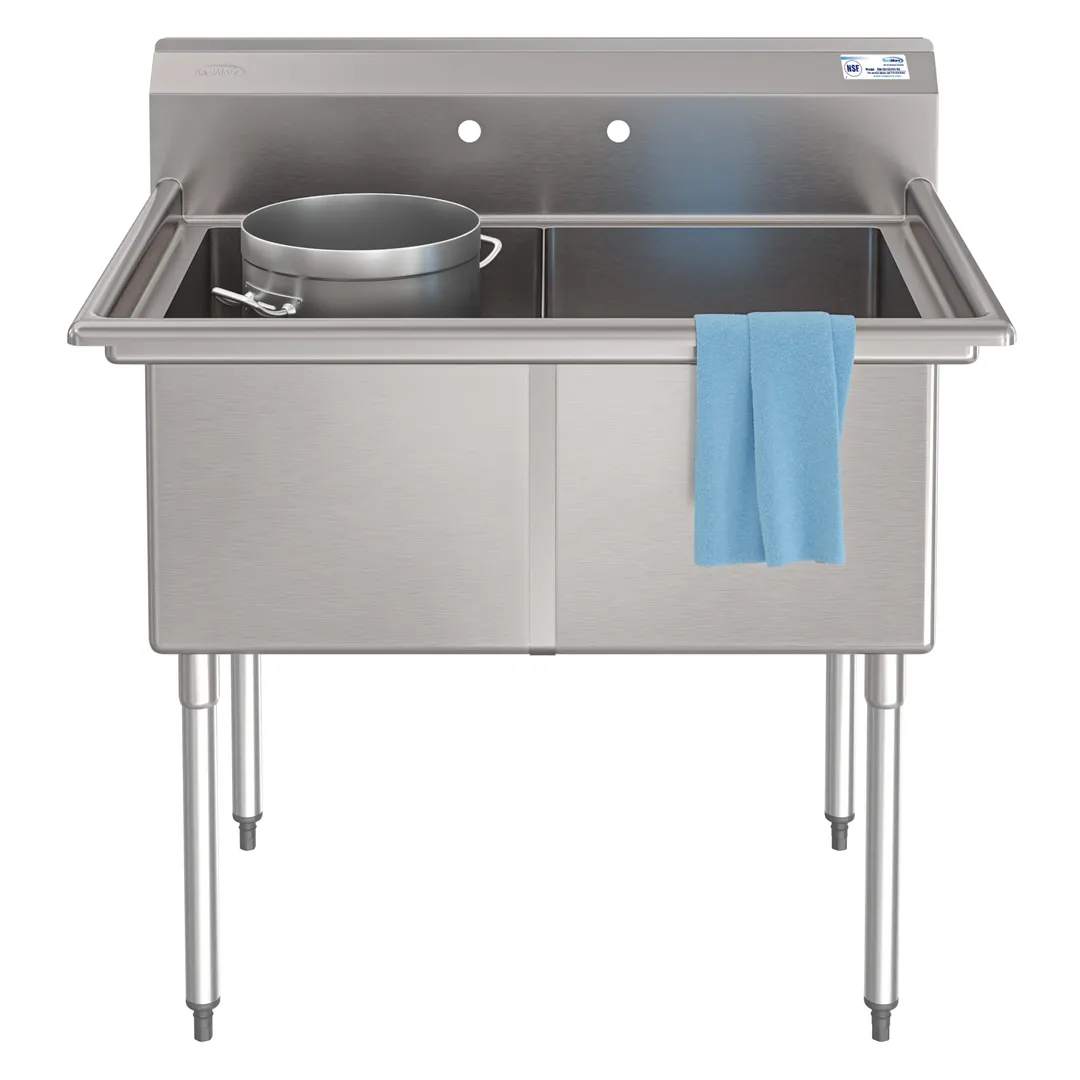 Koolmore KM-SB182414-N3 Commercial Sink, (2) Compartment, 42"W