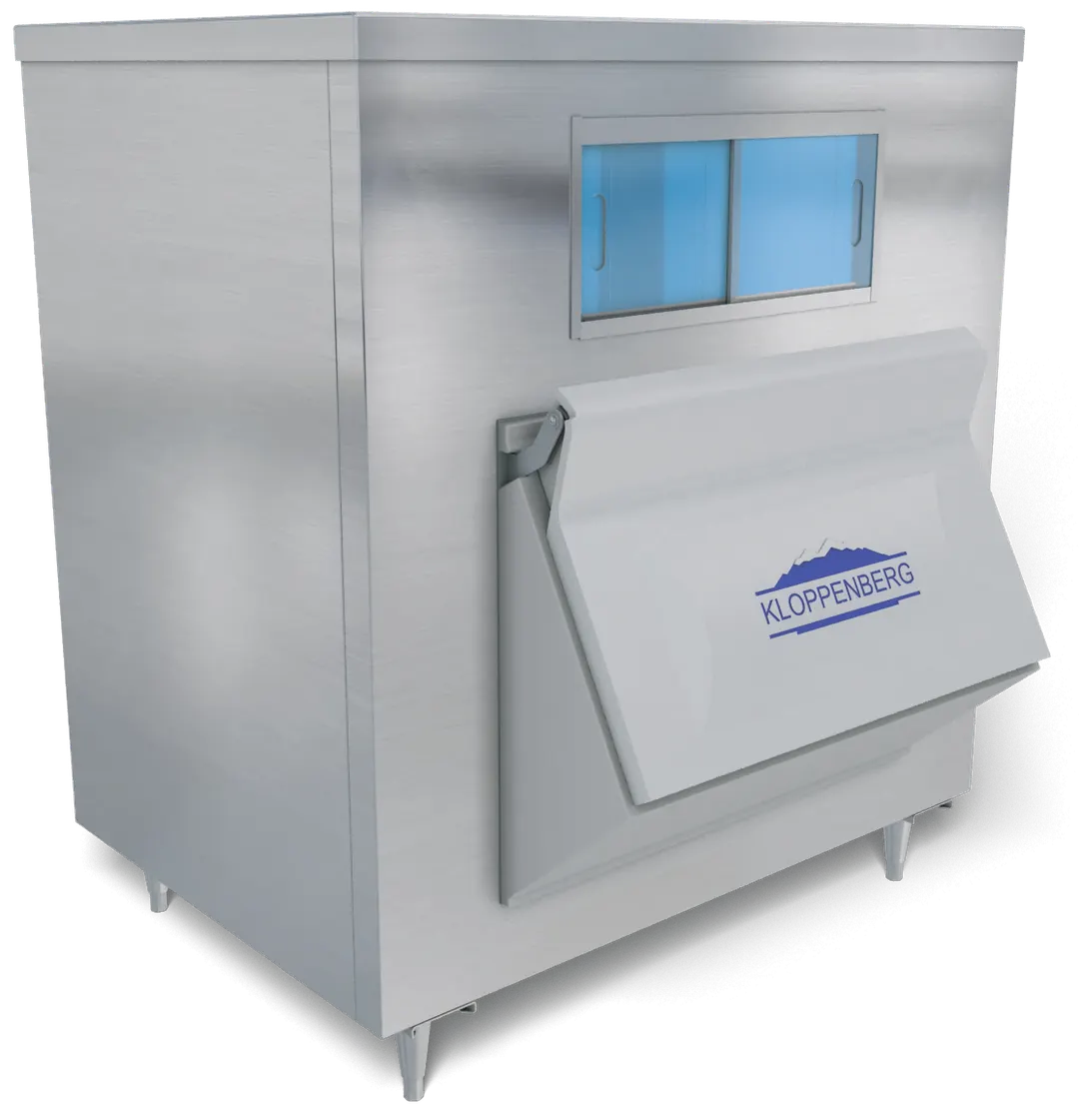 Kloppenberg 1045-SS 48" Ice Bin, Top Hinged, 40"-49" Wide, Stainless/Plastic, 860-1255 lb Capacity