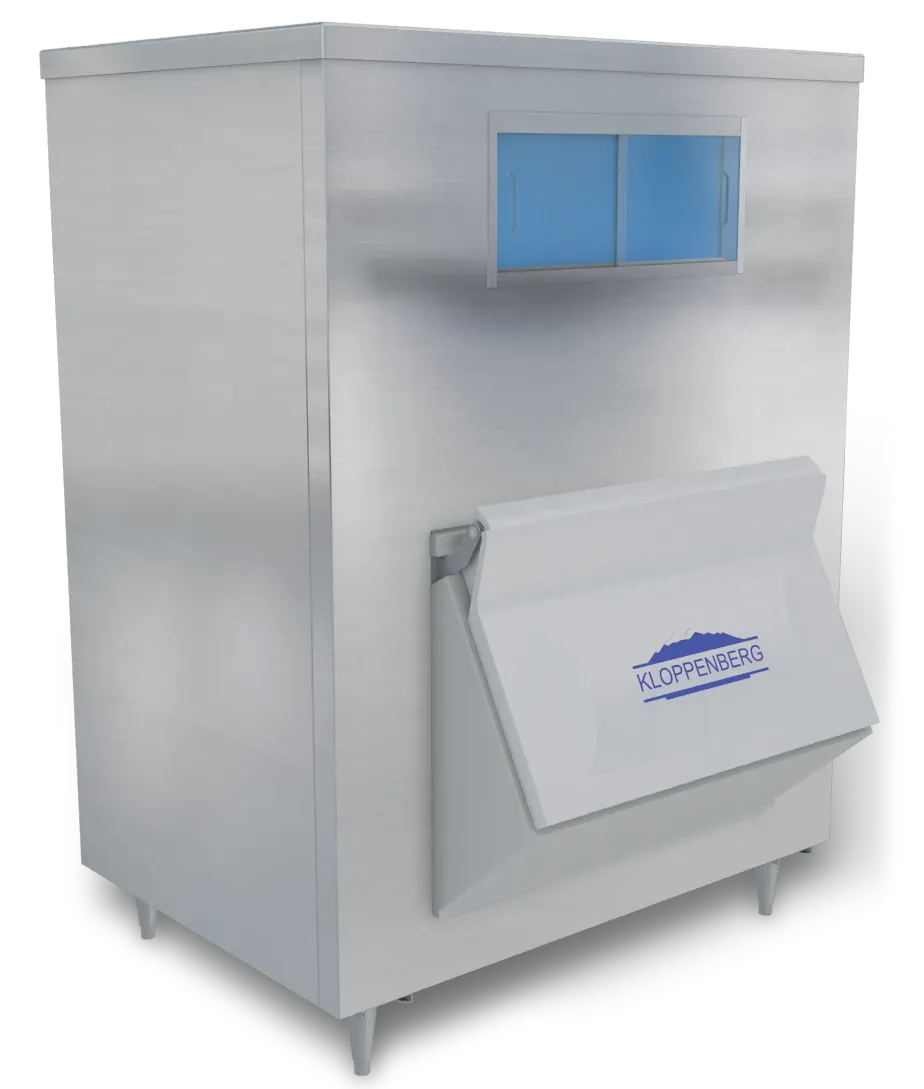 Kloppenberg 1315-SS 48" Ice Bin – Top Hinged Door, 40‑49" Wide, Stainless/Plastic, 1300‑3255 lb, NSF