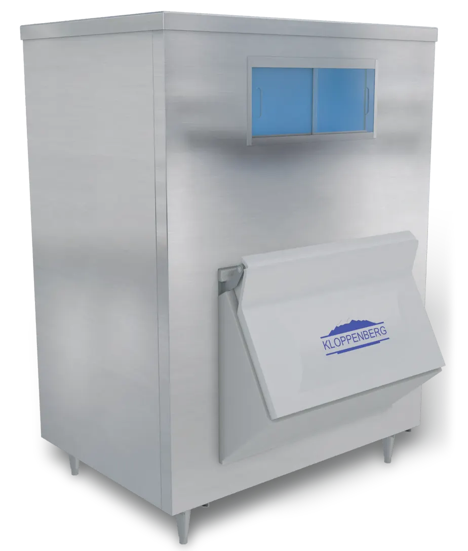 Kloppenberg 1325-SS 60" Ice Bin – Top-Hinged Door, 40"-49", Stainless Steel, Plastic, 1300-3255 lb