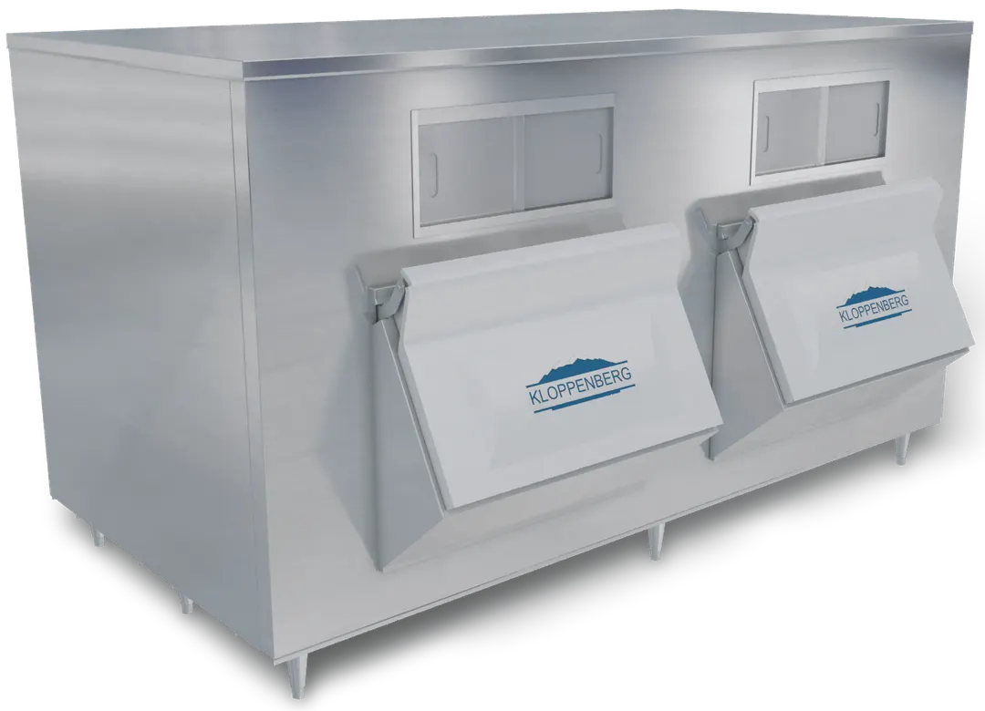 Kloppenberg 2845-SBB 96" Ice Storage Bin, Door, 90"-99", 3300 Lb Capacity, NSF Certified, USA