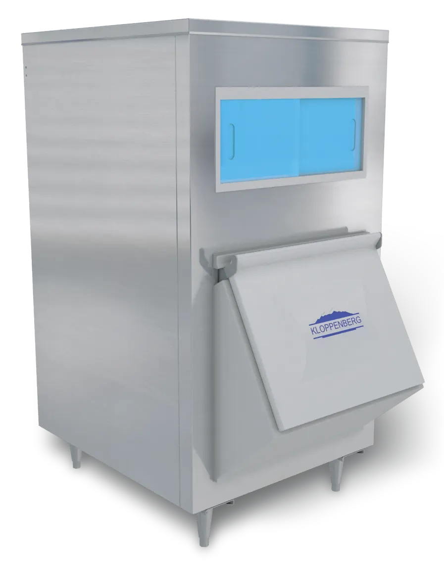 Kloppenberg 705-SS Ice Storage Bin, 30" Top-Hinged Door, Steel, 460‑855 Ib, NSF, Made in USA