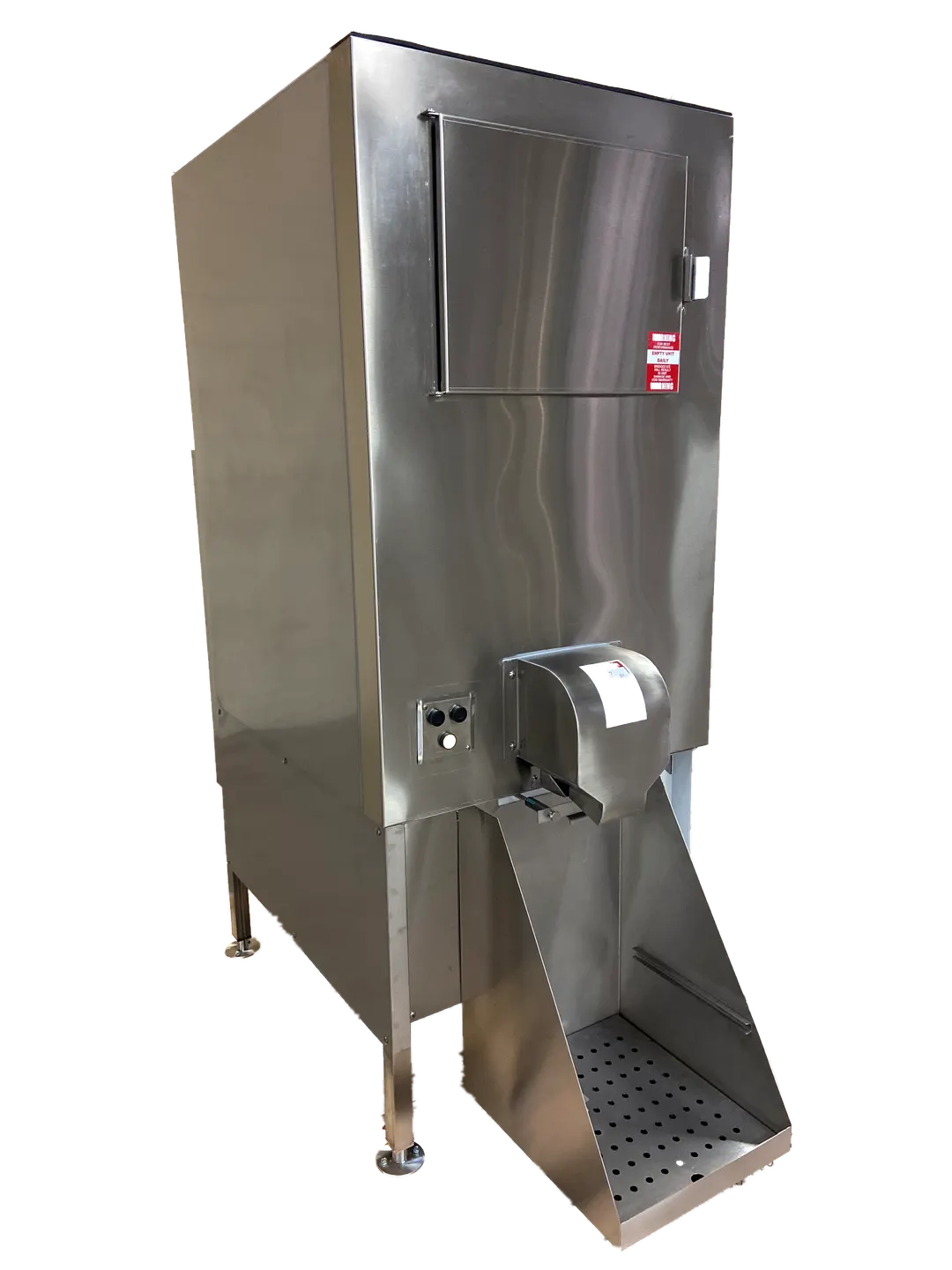 Kloppenberg DISP-500-CSPL Ice Storage Dispenser, 647 lb Capacity, 1/2 HP Motor, NSF, Made in USA