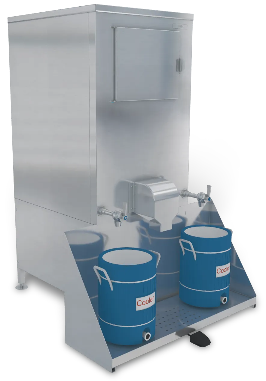 Kloppenberg DISP-500-IND Dispenser, 48" Door, 647 lb Capacity, Stainless, Water Spigots