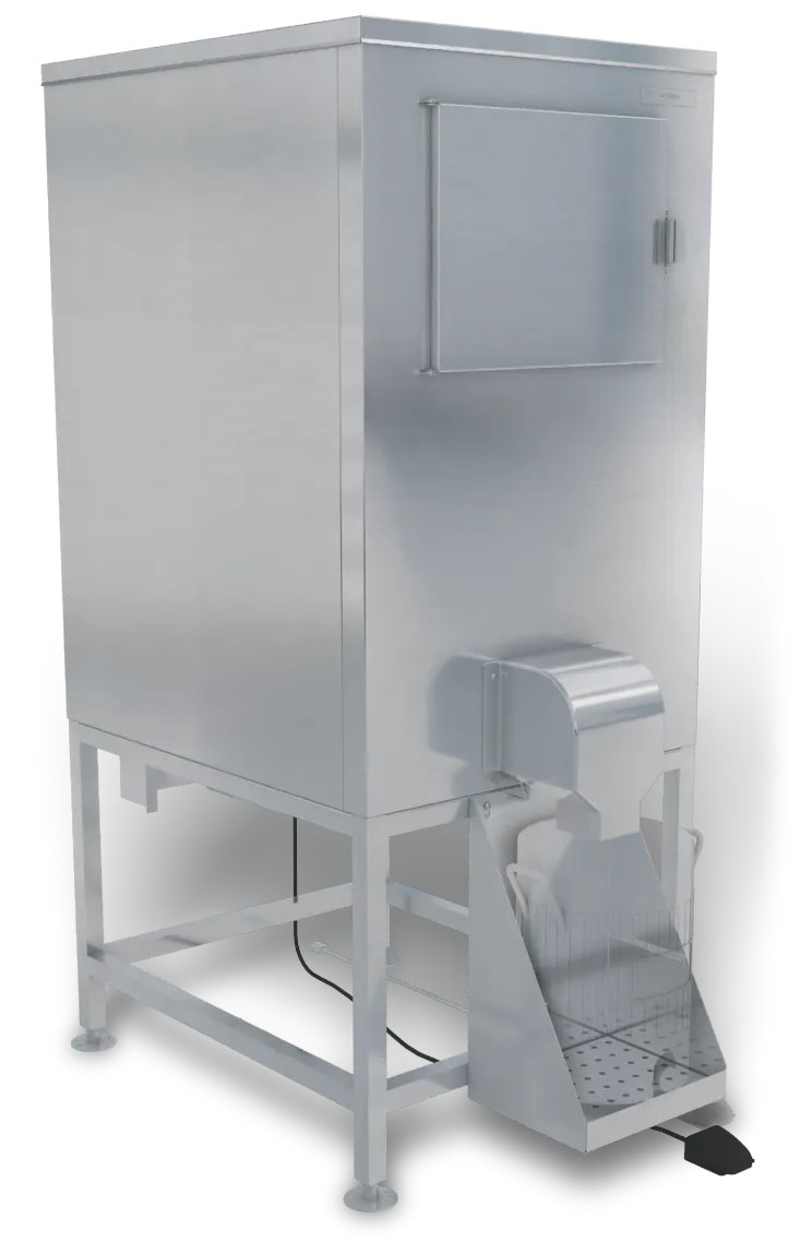 Kloppenberg DISP-500 Ice Storage Dispenser, 30"-39" Wide, 647 lb, Stainless, 1/2 HP, USA Made
