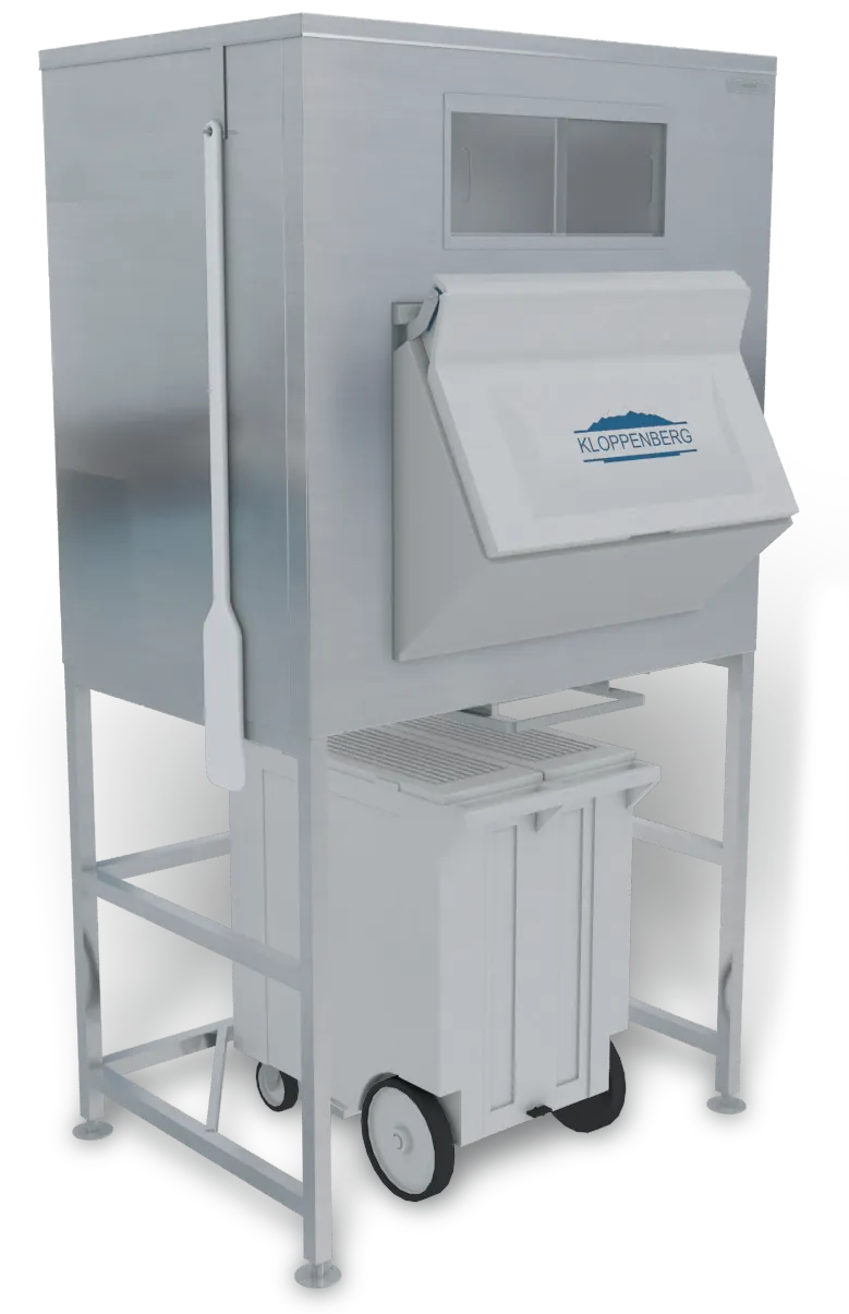Kloppenberg IFS1300-250 Ice Fill, 1471 lb, Hinged Door 40"-49" Width, Stainless Steel, Bin 1300-3255