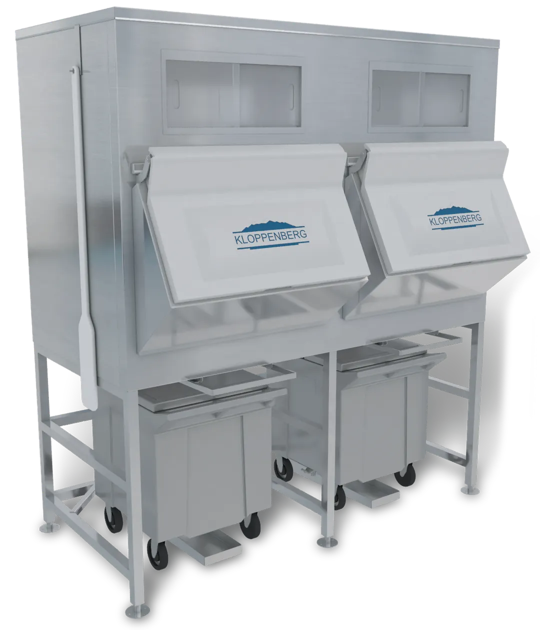 Kloppenberg IFS2400-250 Ice Fill Station, 2576 lb, 70"-79", Door, NSF, 250 lb Carts Included