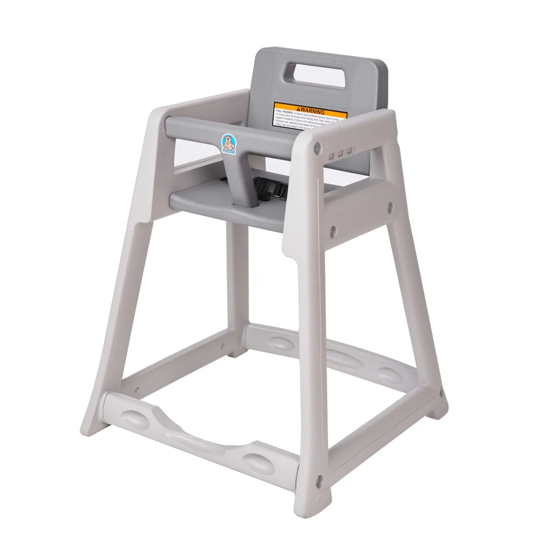 Koala KB950-01 Gray High Density Polyethylene Stackable Diner High Chair, 22-1/4"W x 23-1/2"D x 30-1/4"H