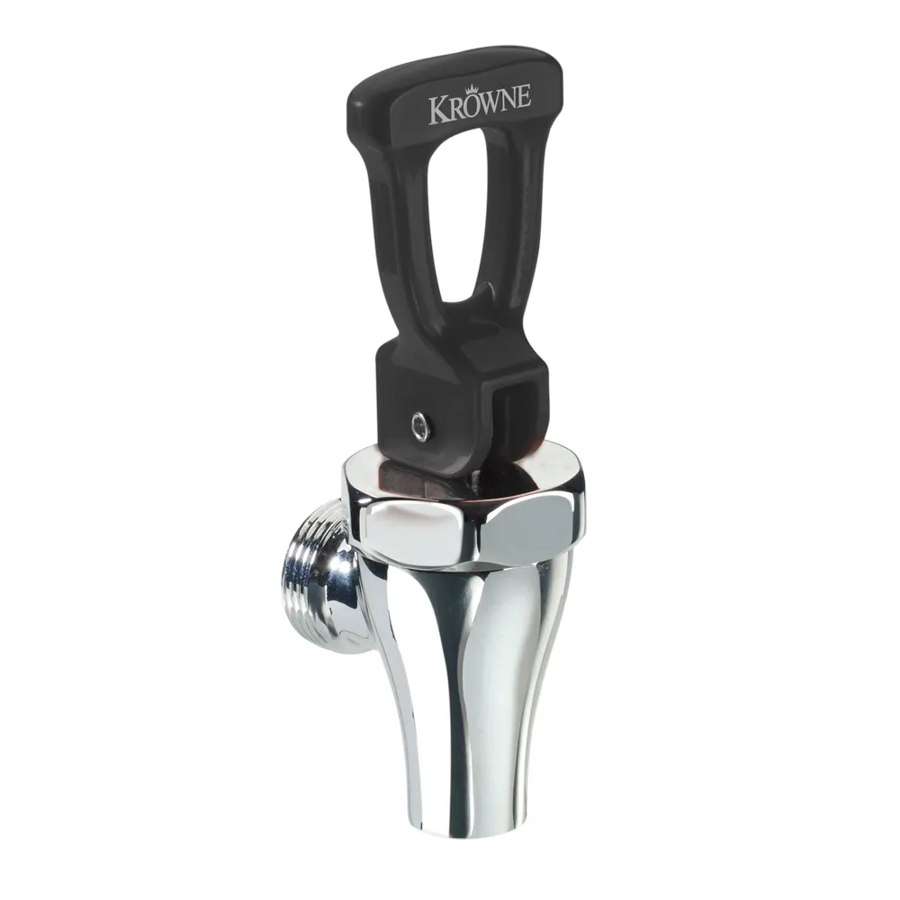Krowne 19-301 Coffee Urn Faucet, Back for Coffee, Stainless Steel Build, 1/4" Thread, Brass Valve
