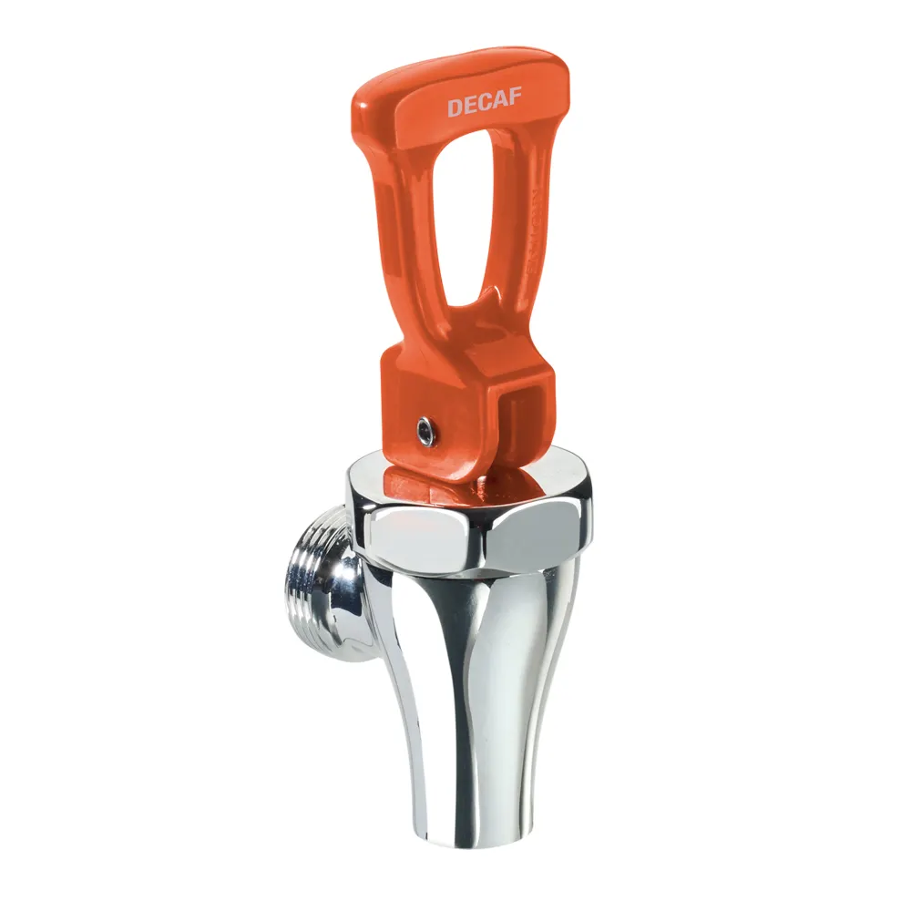 Krowne 19-302 Coffee Urn Faucet, Orange for Decaf, Stainless Steel, Easy-Fit Valve