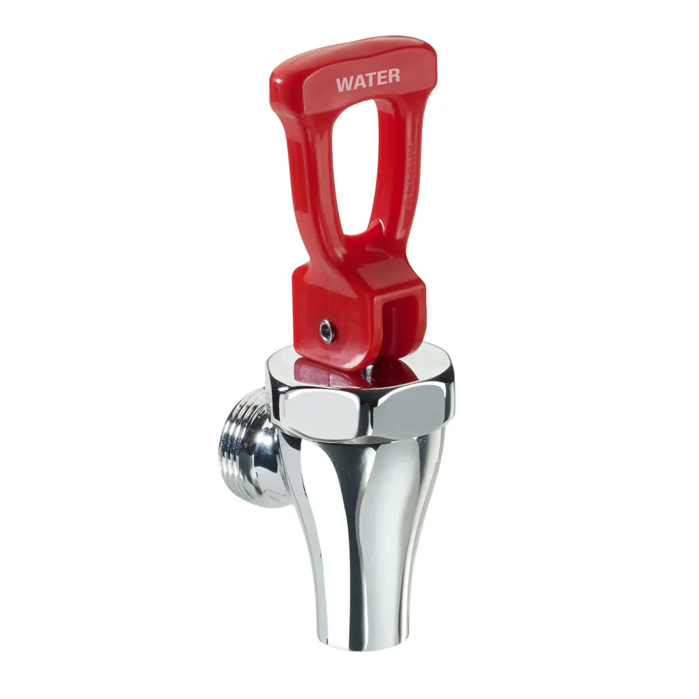 Krowne 19-303 Coffee Urn Faucet, Red for Hot Water, Stainless Steel, Easy-Fit Valve