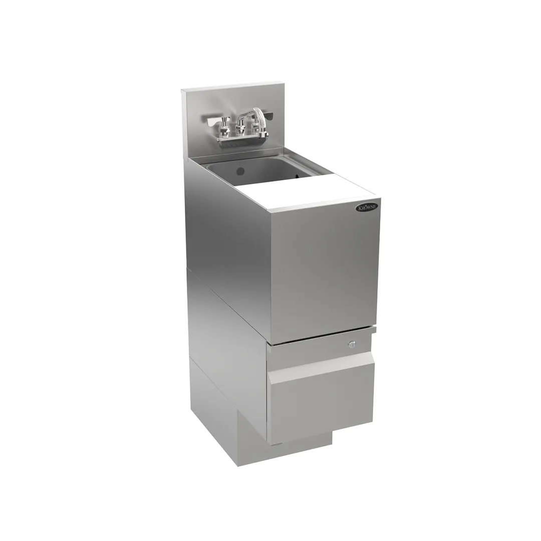 Krowne AL24-MC12 12" Alchemy Series Underbar Speed Station/Dump Sink & Cutting Board
