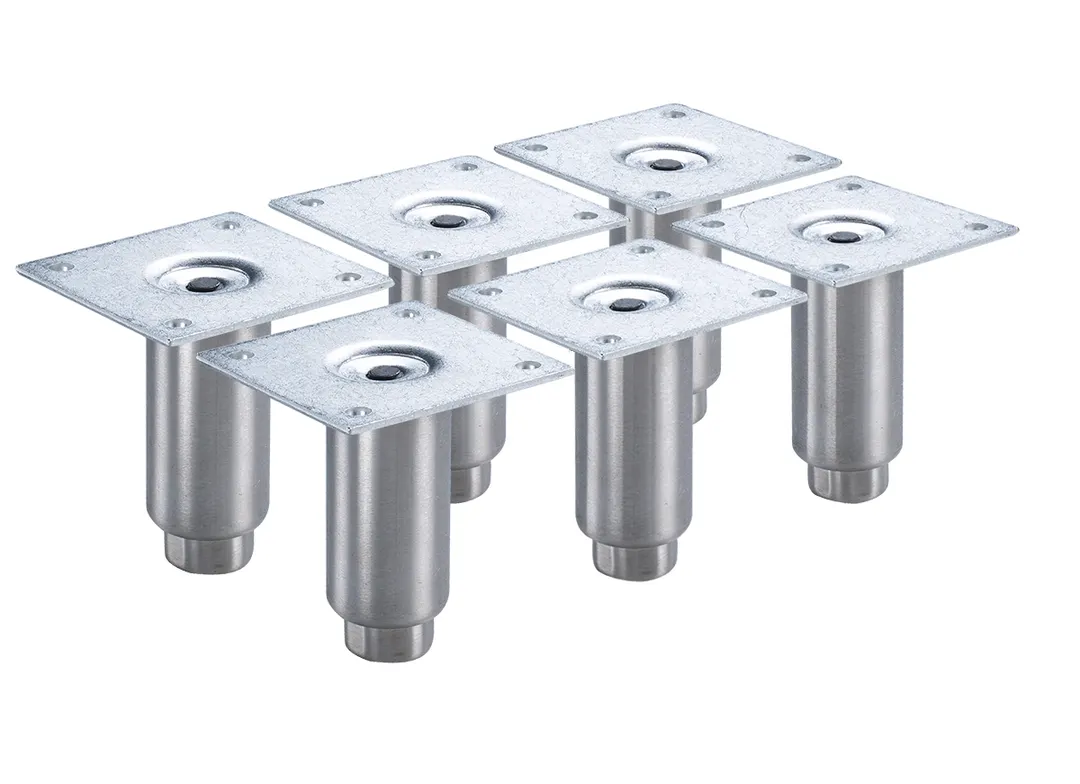 Krowne BS-103 Back Bar Cooler Legs, 4" Stainless Steel, Heavy-Duty Set for Bar Refrigeration