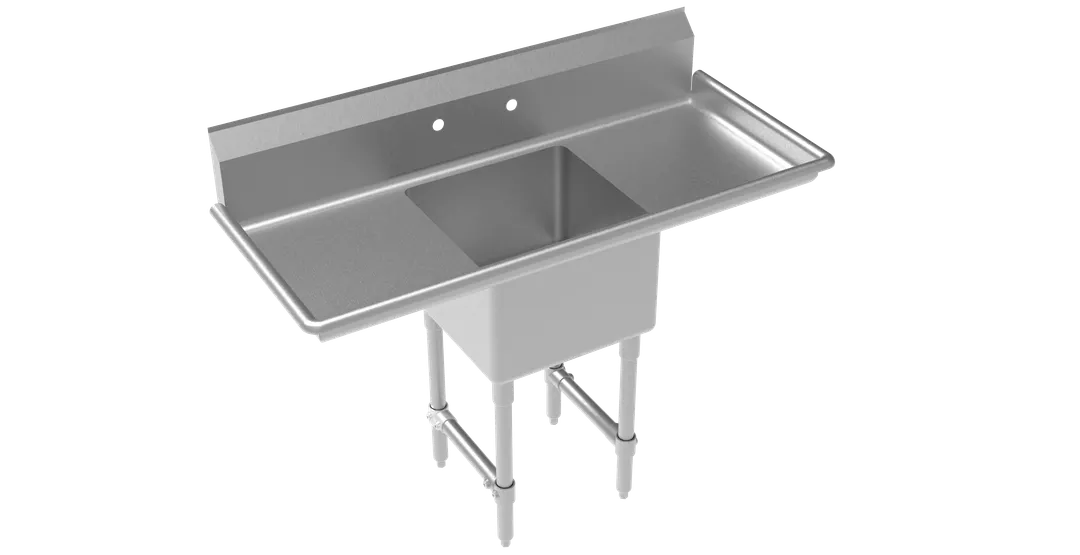 Krowne CS-1818-LR-LF One Compartment Sink, 54"W X 24"D X 43"H