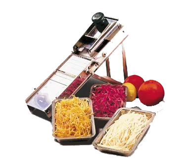 Louis Tellier 3839 Bron Coucke Mandoline Slicer, Stainless Steel Frame, Blades Julienne & Flat Blades, France