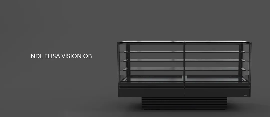 MarcRefrig ELISA QB-2500 S/C – 98" W × 38" D × 52" H Curved Bakery Case, Tilt‑Down, 4 LED Shelves