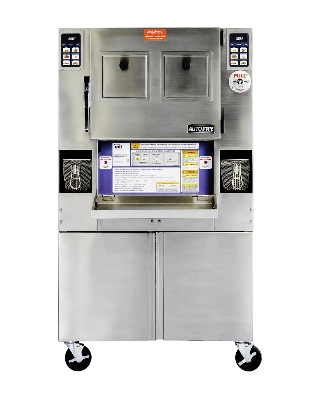 MTI AutoFry MTI-40E PRO Ventless Fryer, Electric, Floor Model