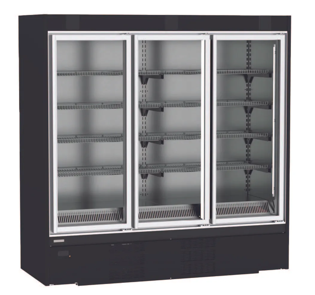 Hydra-Kool HK-GDT-80-S Dual-Temp Merchandiser 78" W, Black 3-Section Reach-In, R290