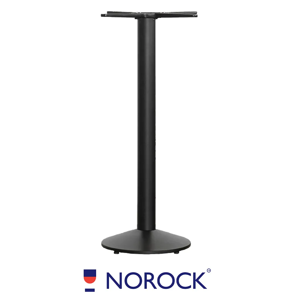 Oak Street B17DISCNR-BAR 17" Dia. Norock Sol Table Base, Bar Height, Steel, Black Finish