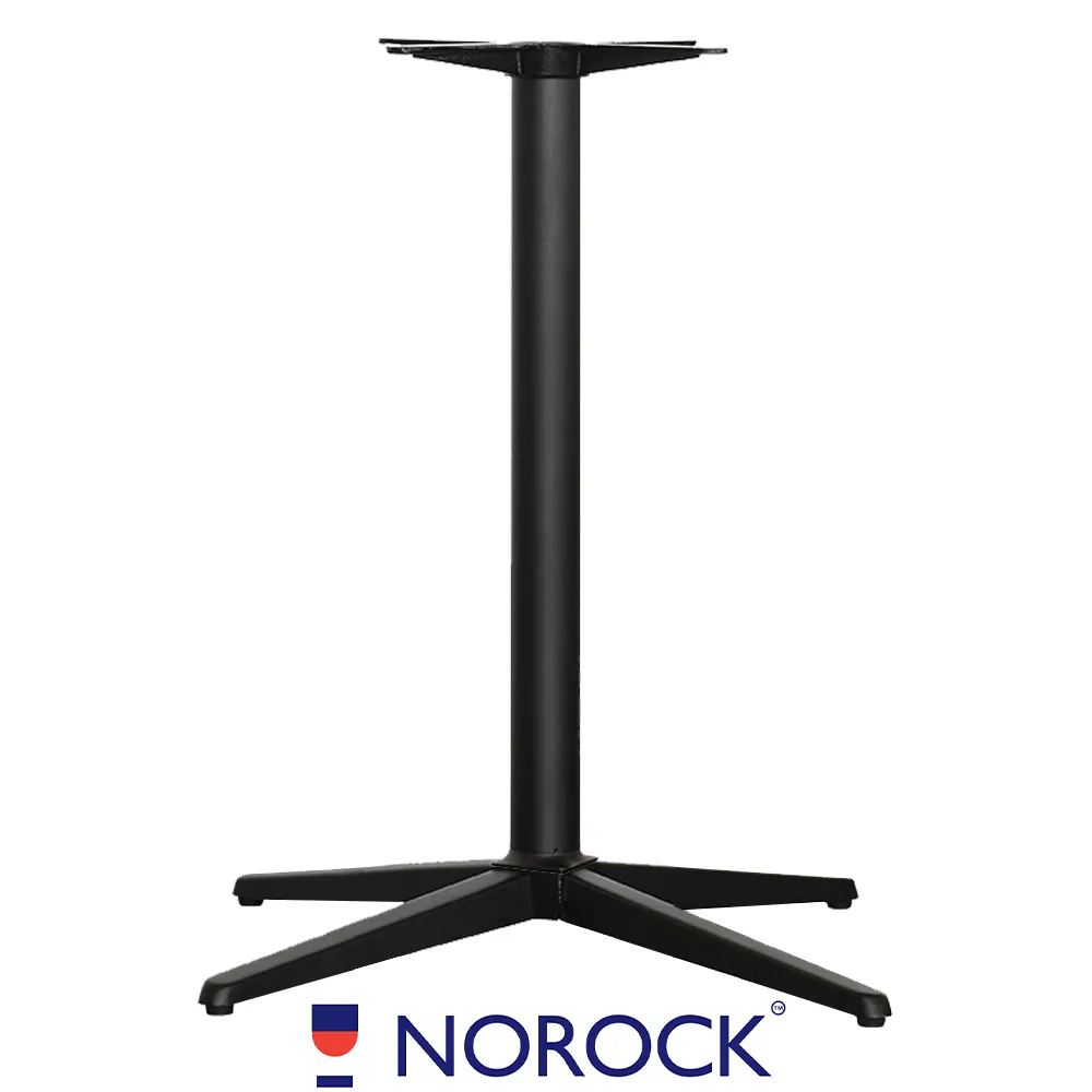 Oak Street B36NR-BAR 36" Norock Trail Table Base, Bar Height, Steel, Black Finish