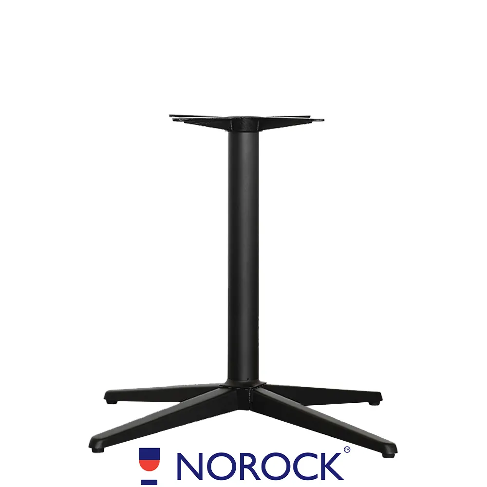 Oak Street B36NR-STD Norock Trail Table Base, 36" Base Spread, 2.9" Steel Column, Black Finish