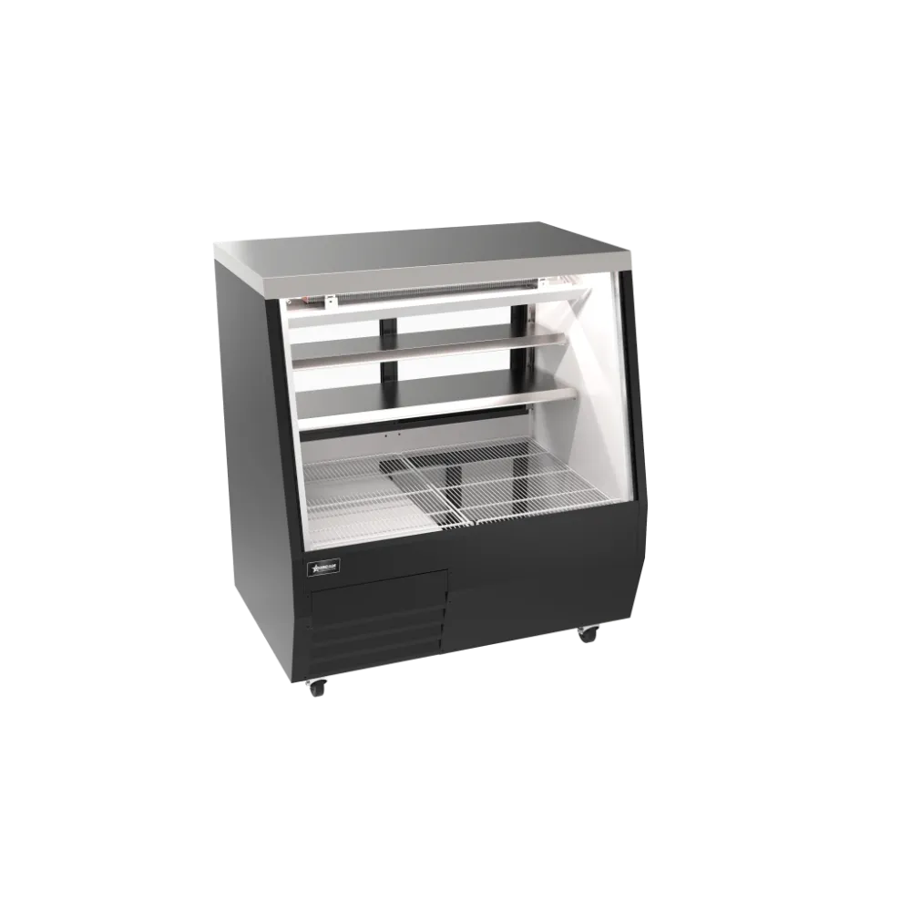 Omcan USA 50104 – 50" Deli Display Case, 20.58/6.14 cu ft, black, LED, 3 shelves, R290, 115 V