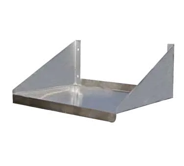 Serv-Ware SSMS1824-CWP 24"W Wall Mount Microwave Shelf, 18"D, 18/304 Stainless Steel, NSF Certified