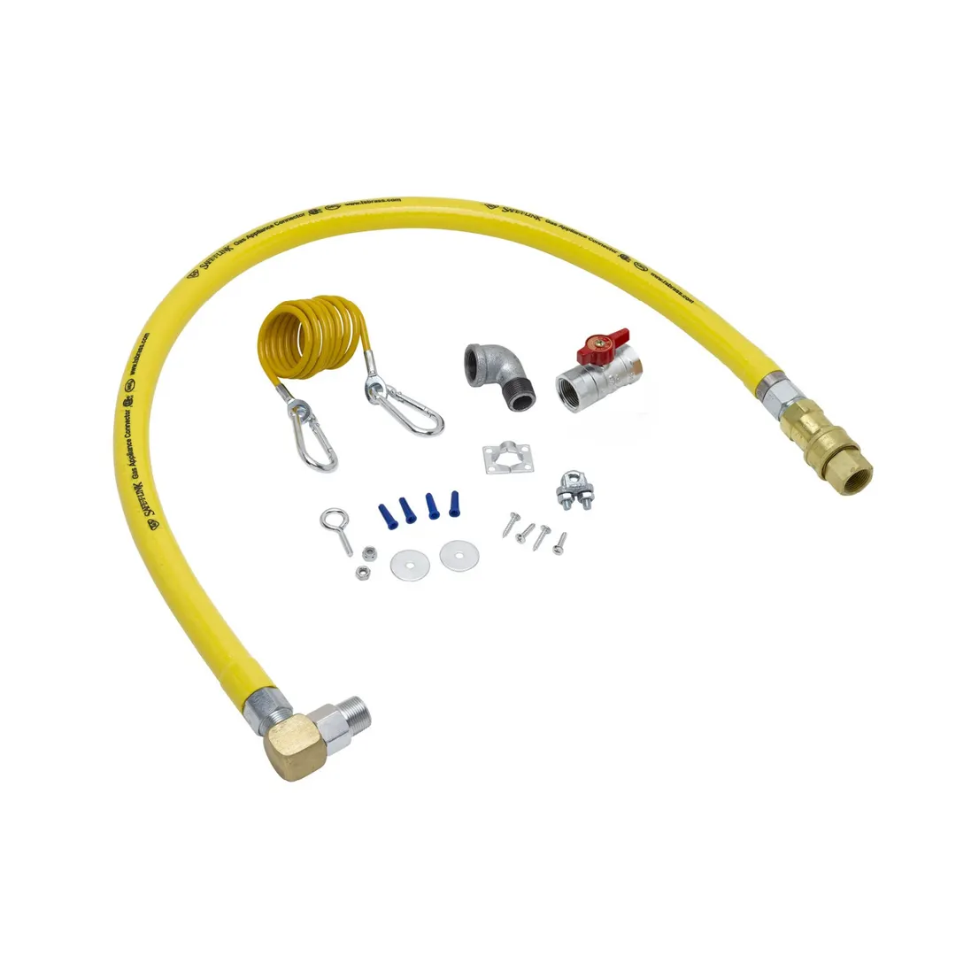 T&S Brass HG-4D-60SEL Gas Appliance Connector Hose, 60", Coated