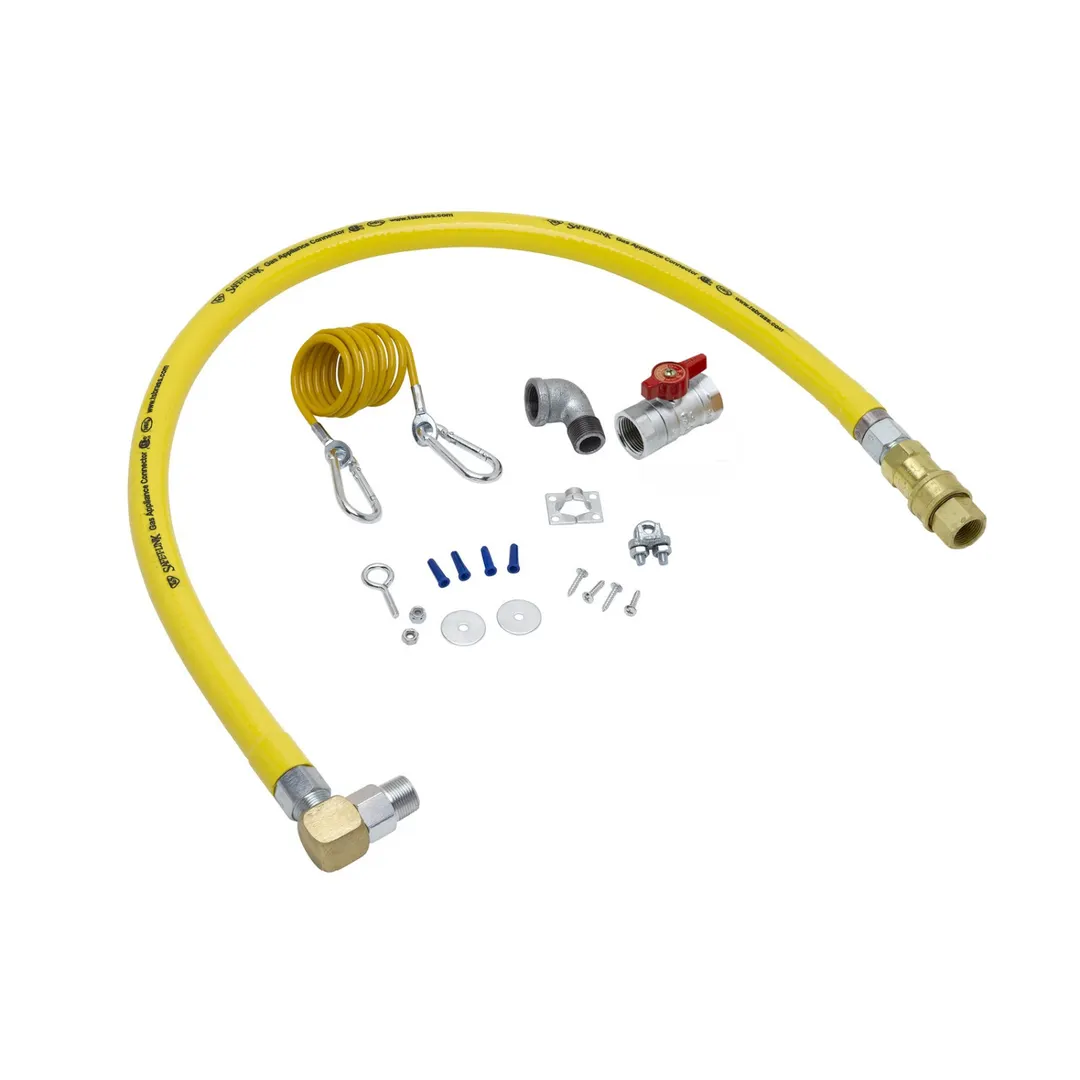 T&S Brass HG-4E-72SEL Gas Appliance Connector Hose, 72", Coated