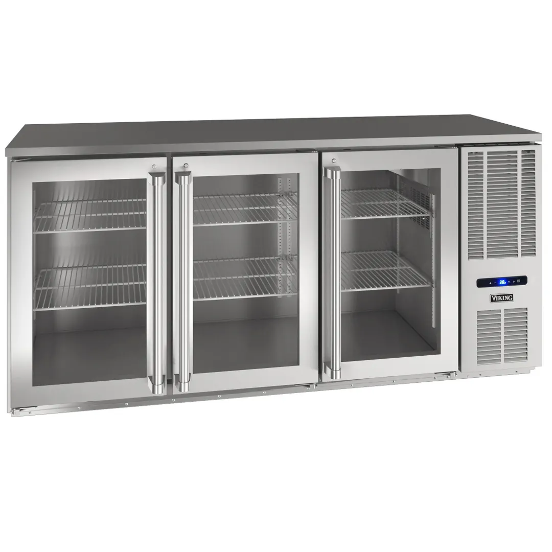 Viking Commercial VCBR572‑SG01A – 72" Bar Cooler, 19.74 Cu Ft, Doors With Locks, LED, Auto Defrost