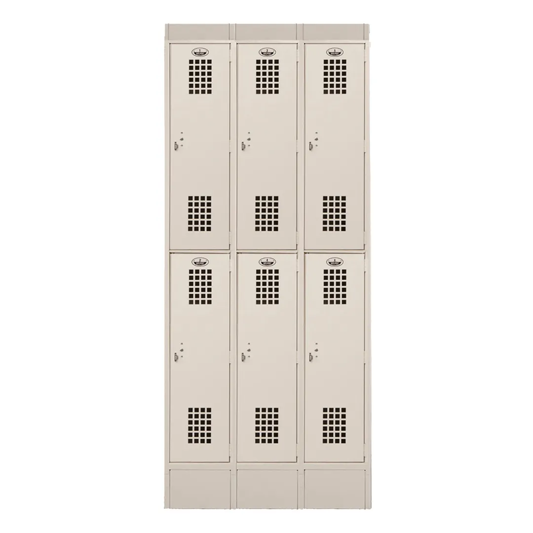 Winholt WL-6-ST Locker w/ Double Tier, 3 Columns, 2 Lockers Per Column - 12"D x 36"L x 83.9"H
