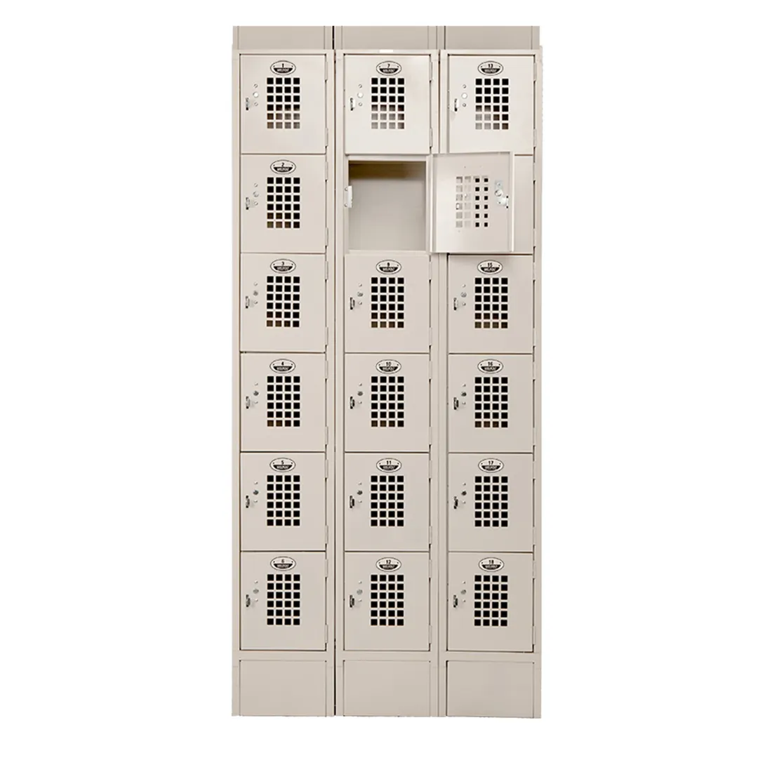 Winholt WL-618-15-ST Locker w/ 3 Columns, 6 Lockers Per Column - 15"D x 36"L x 83.9"H
