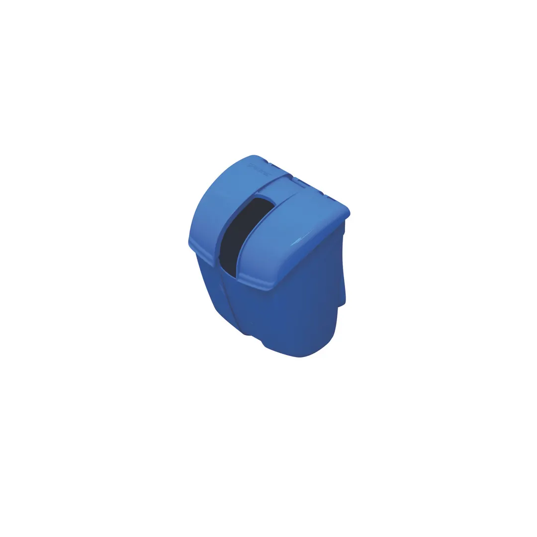 Carlisle SI2000 - Saf‑T‑Ice Scoop Caddy, 9‑1/8" W x 8" D x 11‑3/10" H, Holds 86 oz, Blue HDPE, Lid