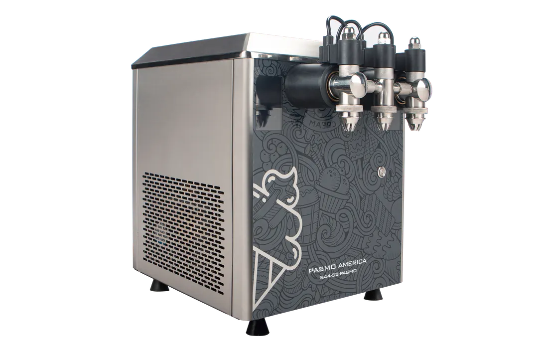 Pasmo C0FA-4 Table Top Dual‑Flavor Whipped Cream Dispenser, 2 × 2.2L Pressurized Hoppers, 110‑115V 60Hz 1‑Phase
