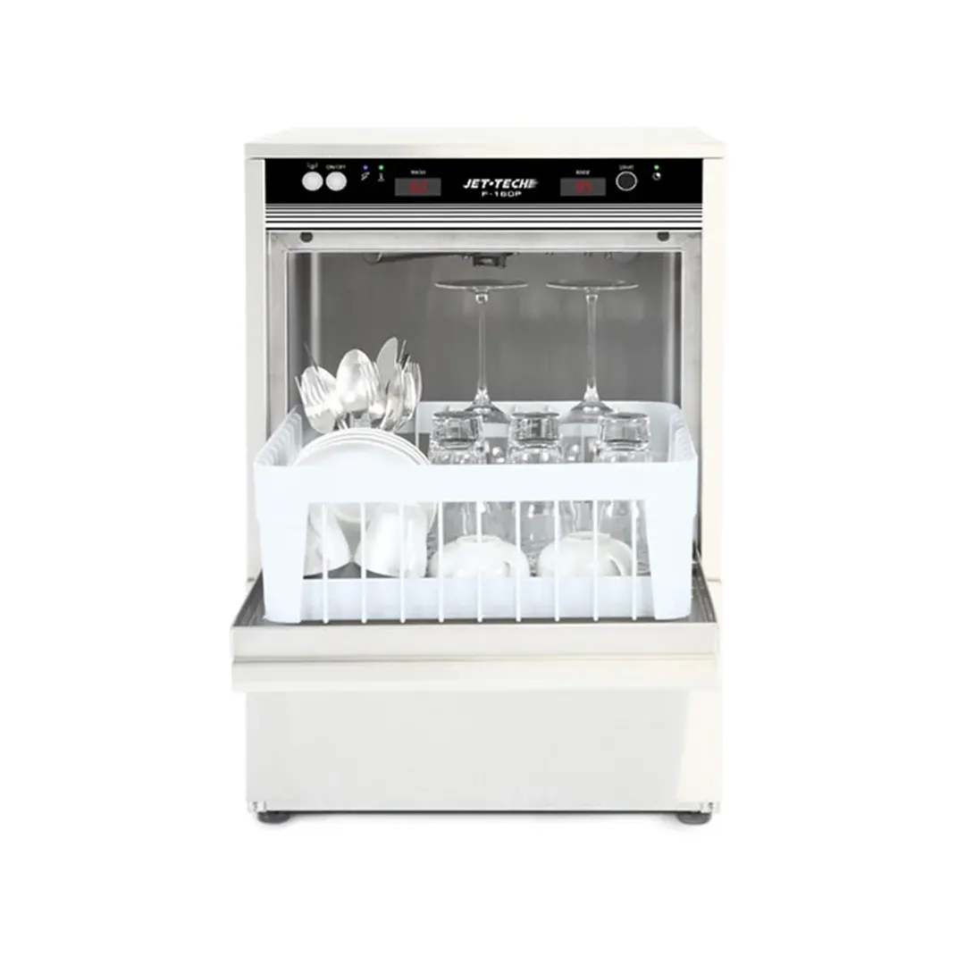 Jet-Tech F-16DP 20" Door Type Undercounter Glasswasher, High Temp - 864 Glass/Hr -208/240V