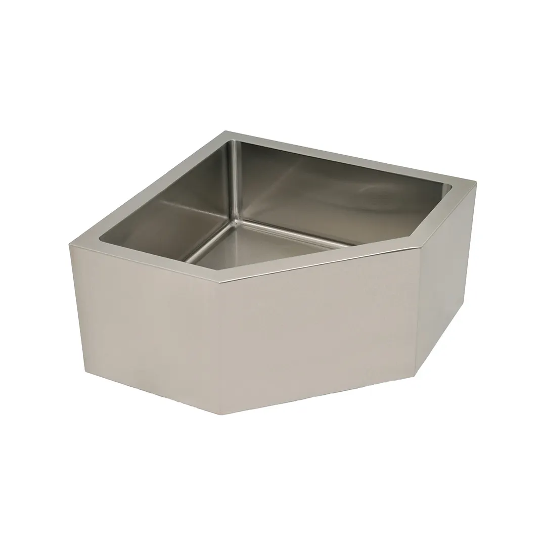 Eagle Group F2424-12-CNR 27" Corner Mop Sink, 24"W x 24"L x 12"D Bowl - Flush Edge