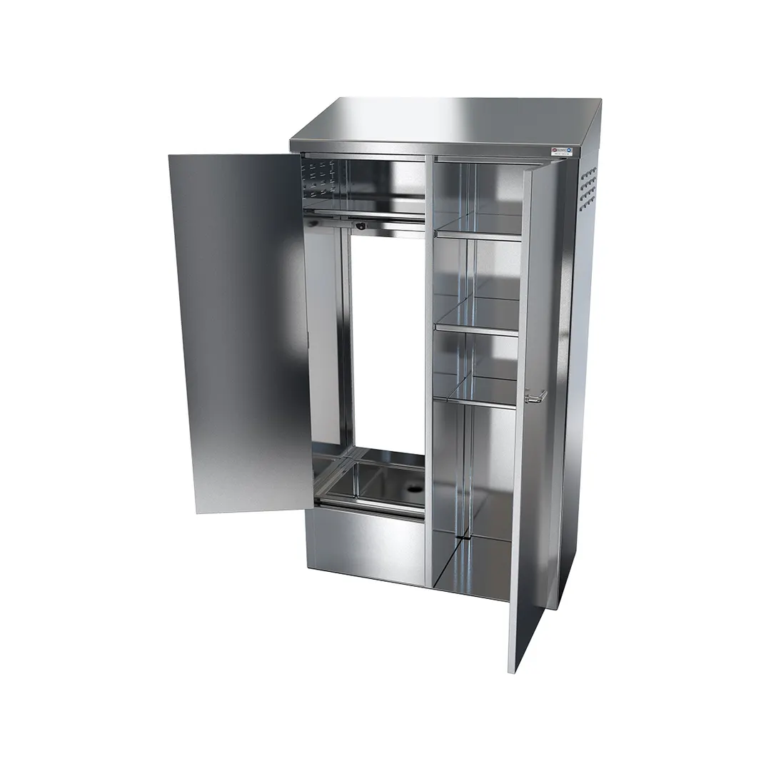 NBR Equipment MSC-4822L 47" Mop Sink Cabinet, 20"Wx16"L Bowl w/2 Hinged Doors and Left Mop Sink