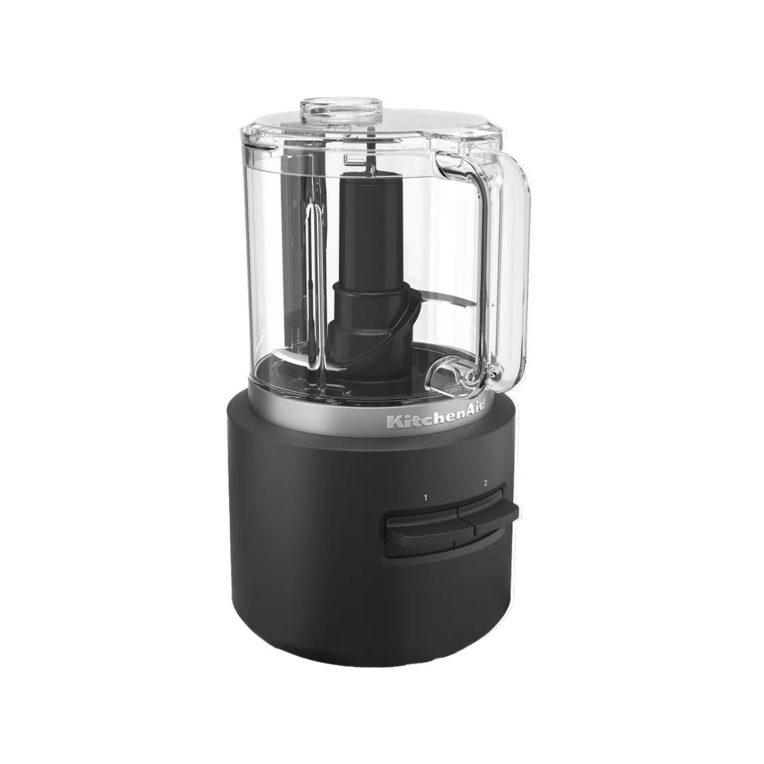 KitchenAid KFCR500BM 5‑Cup, 2‑Speed Cordless Food Chopper, Black Matte, (Battery Sold Separately)