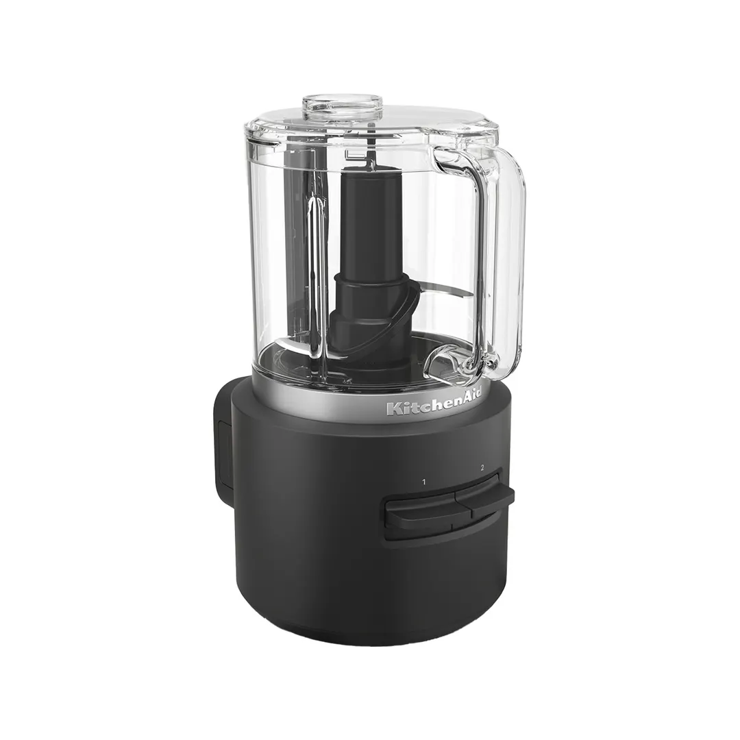 KitchenAid KFCR531BM 5‑Cup, 2‑Speed Cordless Food Chopper, Black Matte, (Battery Included)