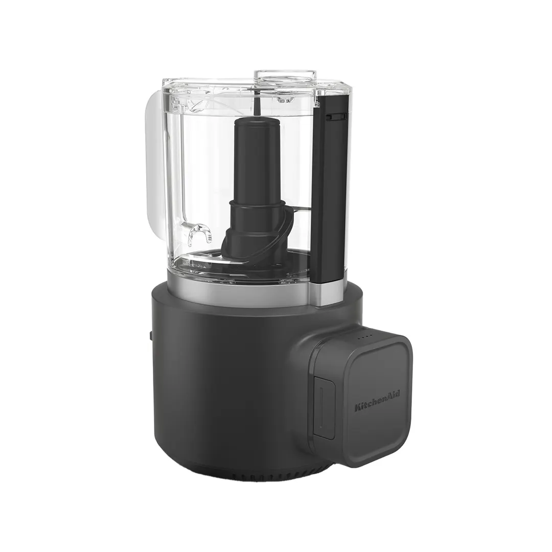 KitchenAid KFCR531BM 5‑Cup, 2‑Speed Cordless Food Chopper, Black Matte, (Battery Included)