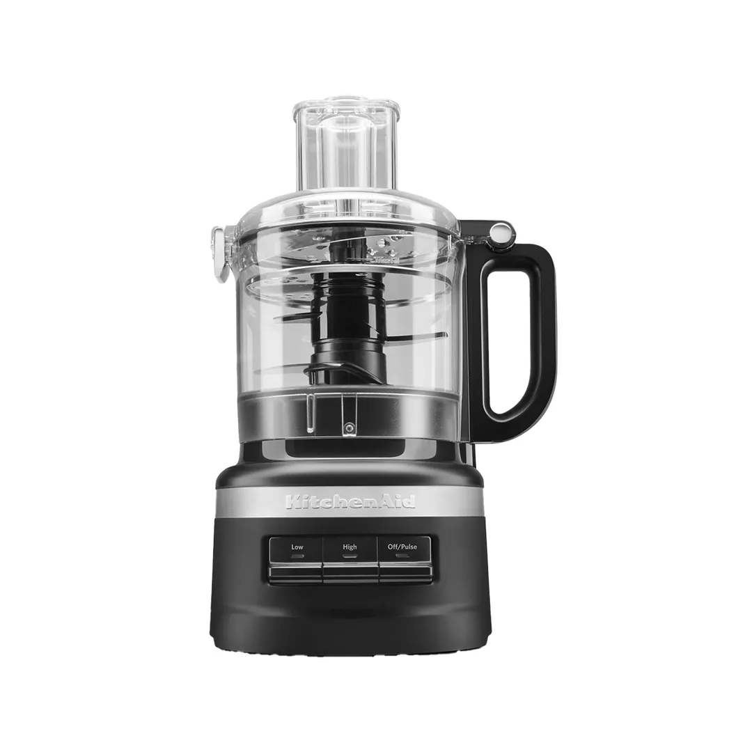 KitchenAid KFP0719BM 7‑Cup, 2‑Speed + Pulse Food Processor, Black Matte