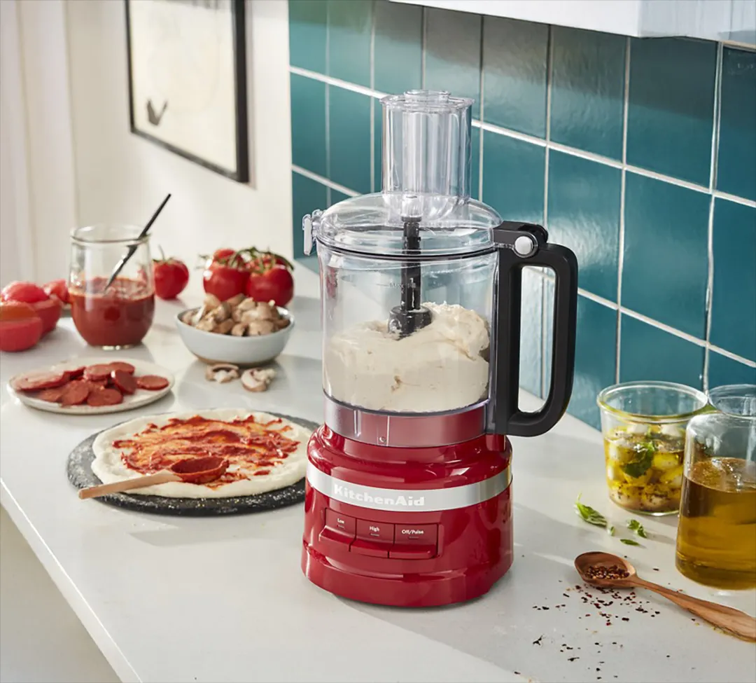 KitchenAid KFP0921ER 9‑Cup, 3‑Speed Food Processor, Empire Red