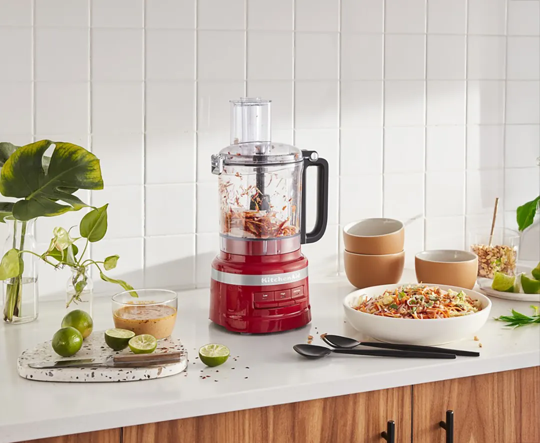 KitchenAid KFP0921ER 9‑Cup, 3‑Speed Food Processor, Empire Red