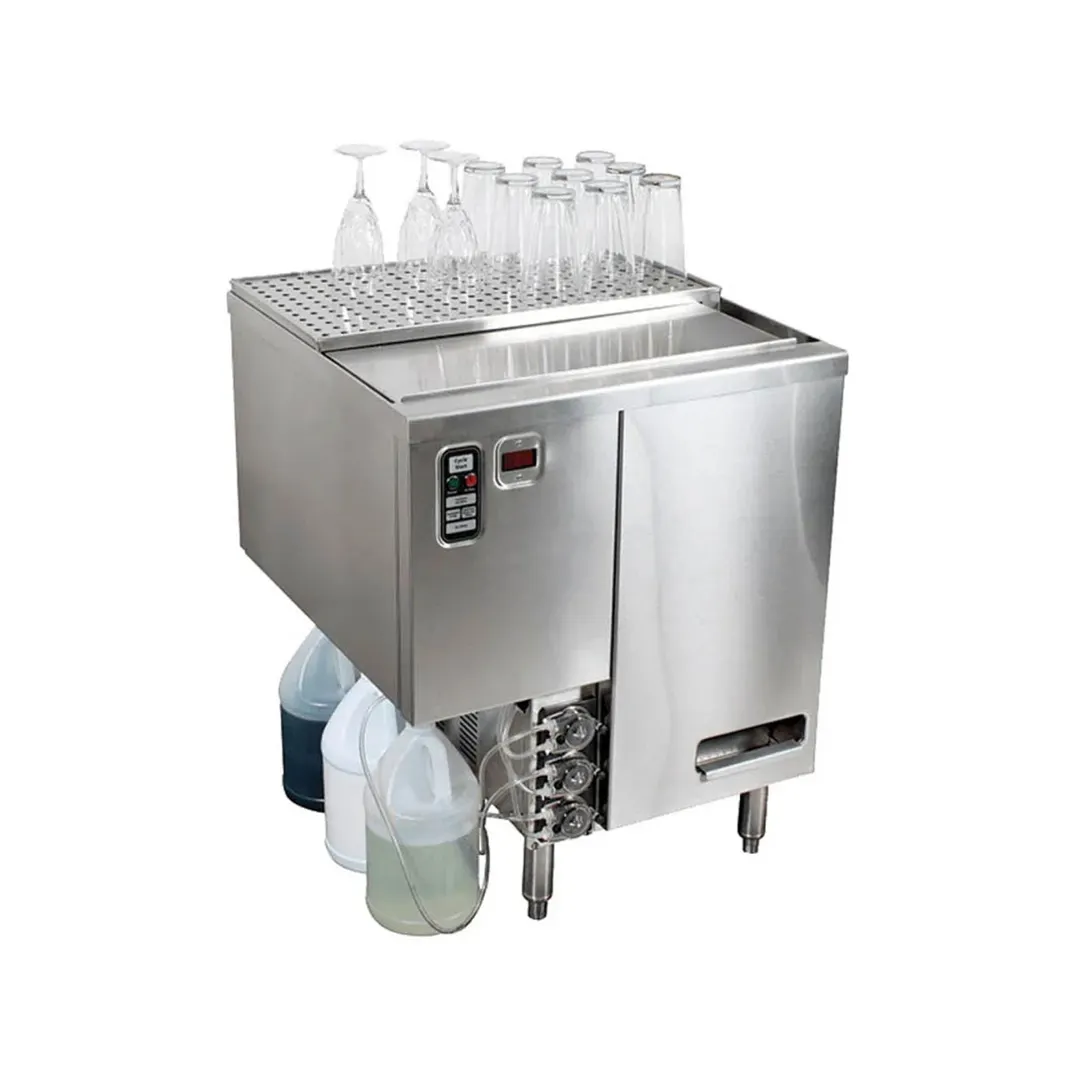 Glastender GW24 24" Rotary Undercounter Glasswasher, Low Temp - 1080 Glass/Hr - 120V