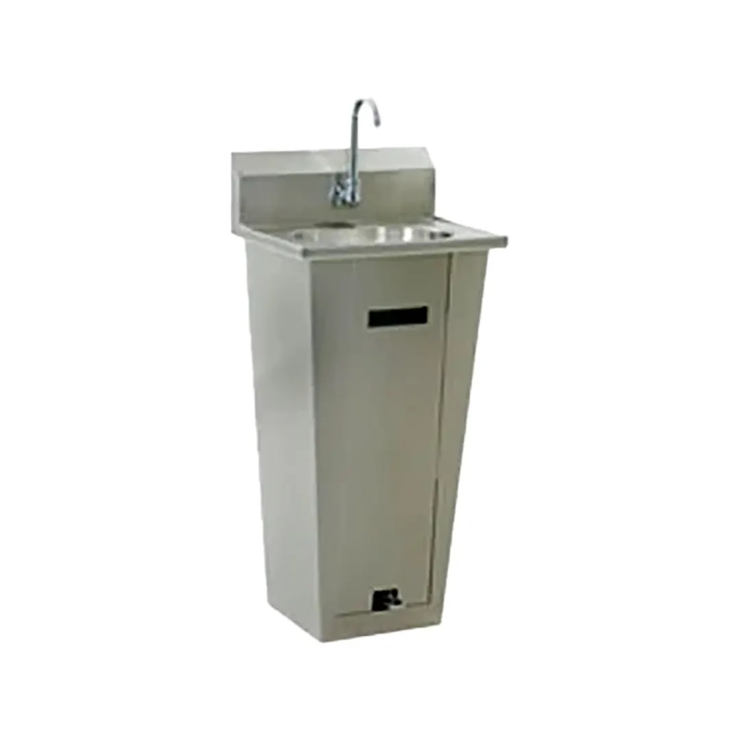 Eagle Group HSA-10-FA-1P 18" Pedestal Mounted Hand Sink with Faucet, Foot Valve & P-trap