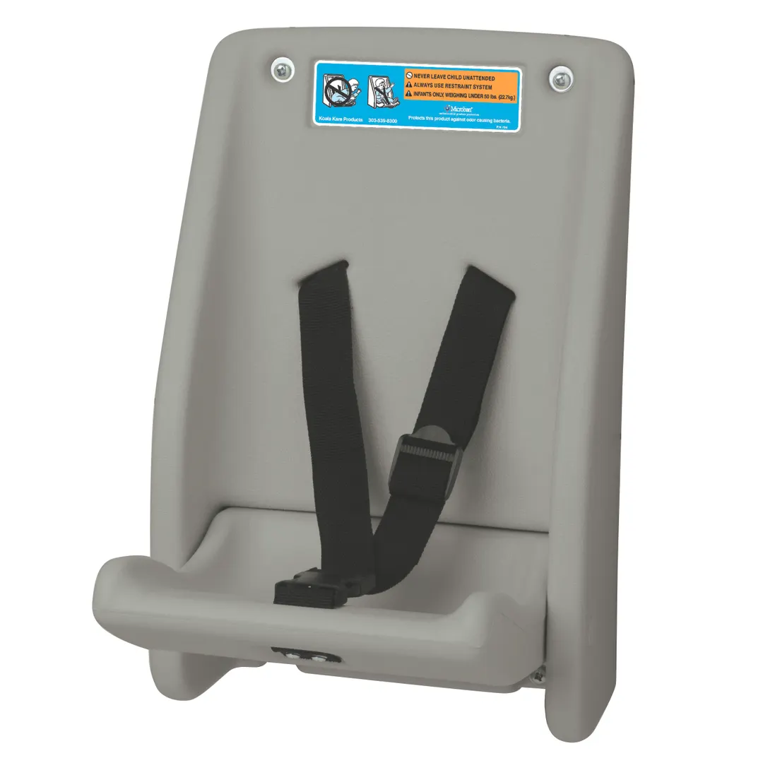 Koala KB102-01 Child Protection Seat, Fold-Up Design, Polyethylene with Microban Antimicrobial, Grey